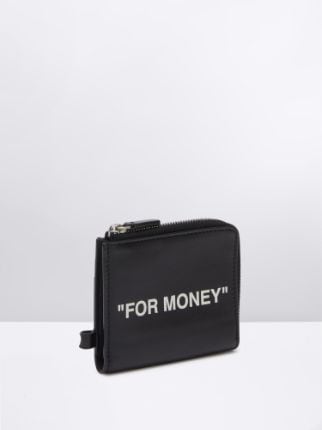 Off White Black Jitney Quote Wallet on Chain Leather Pony-style calfskin  ref.1006972 - Joli Closet