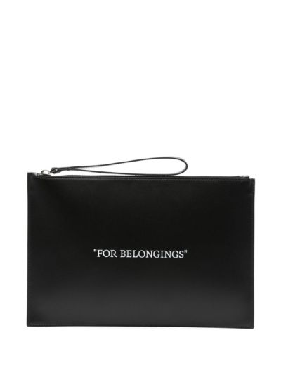 Off-White Quote clutch bag | Eraldo.com MH