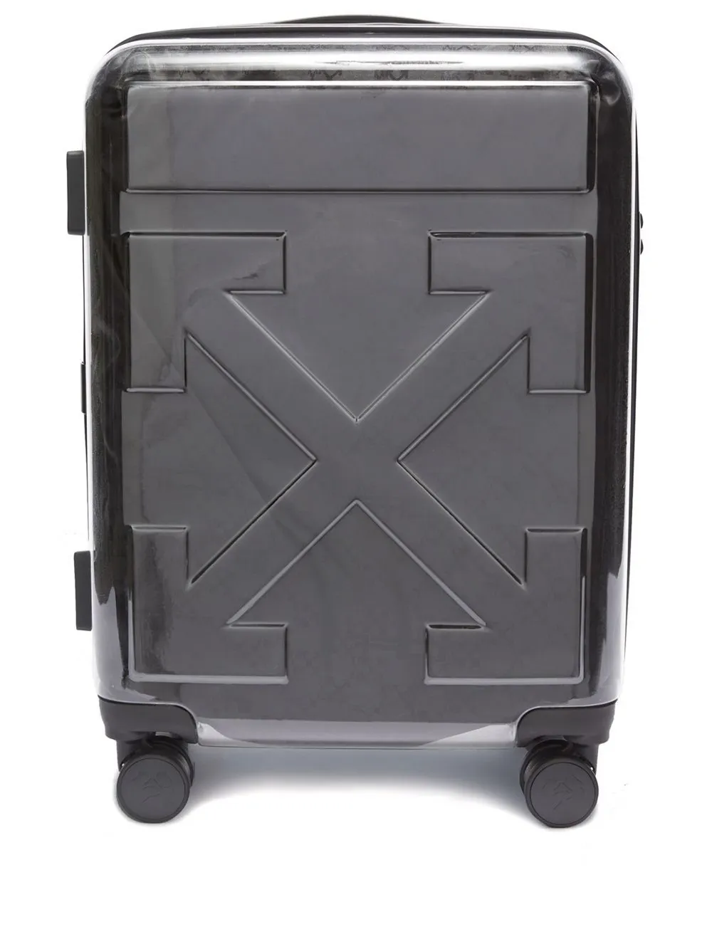 Off White Quote motif translucent cabin luggage Eraldo US