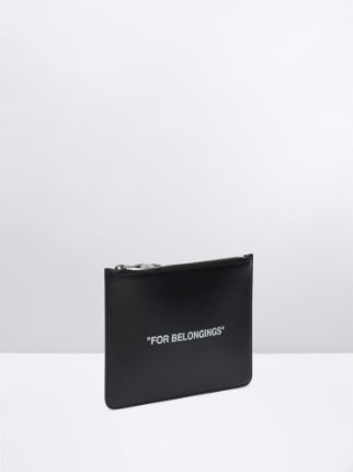 Quote Pouch in black Off White Official AE