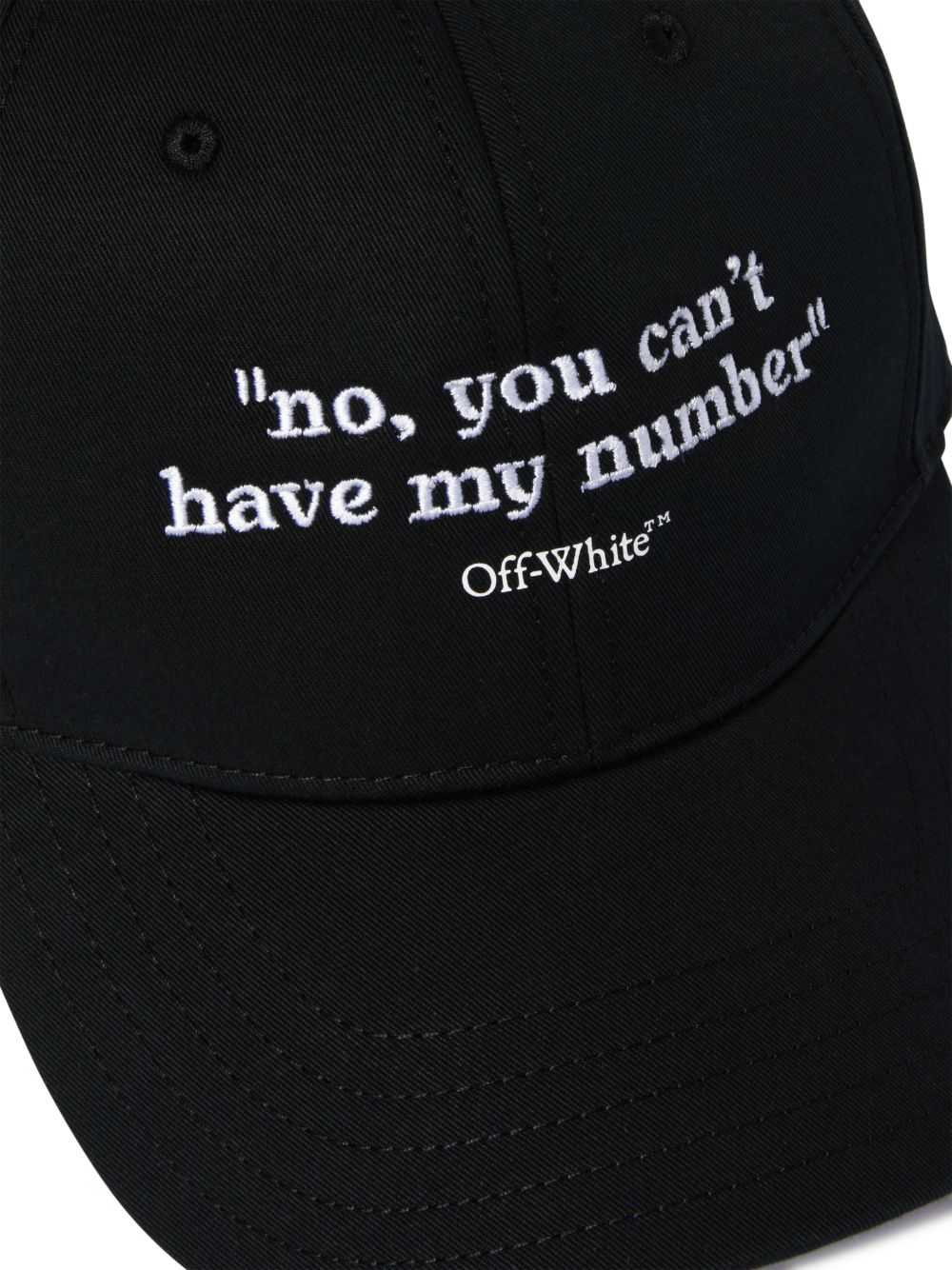 QUOTES BASEBALL CAP in black | Off-White™ Official BE