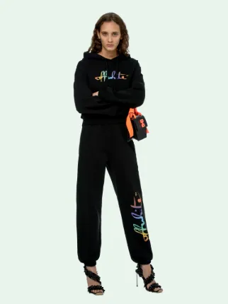 off white hoodie rainbow