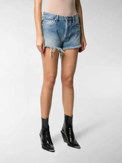 raw denim shorts