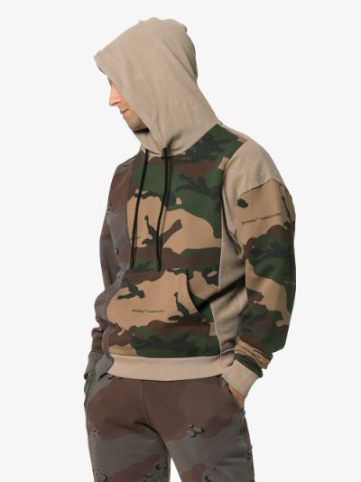 off white reconstructed camo hoodie