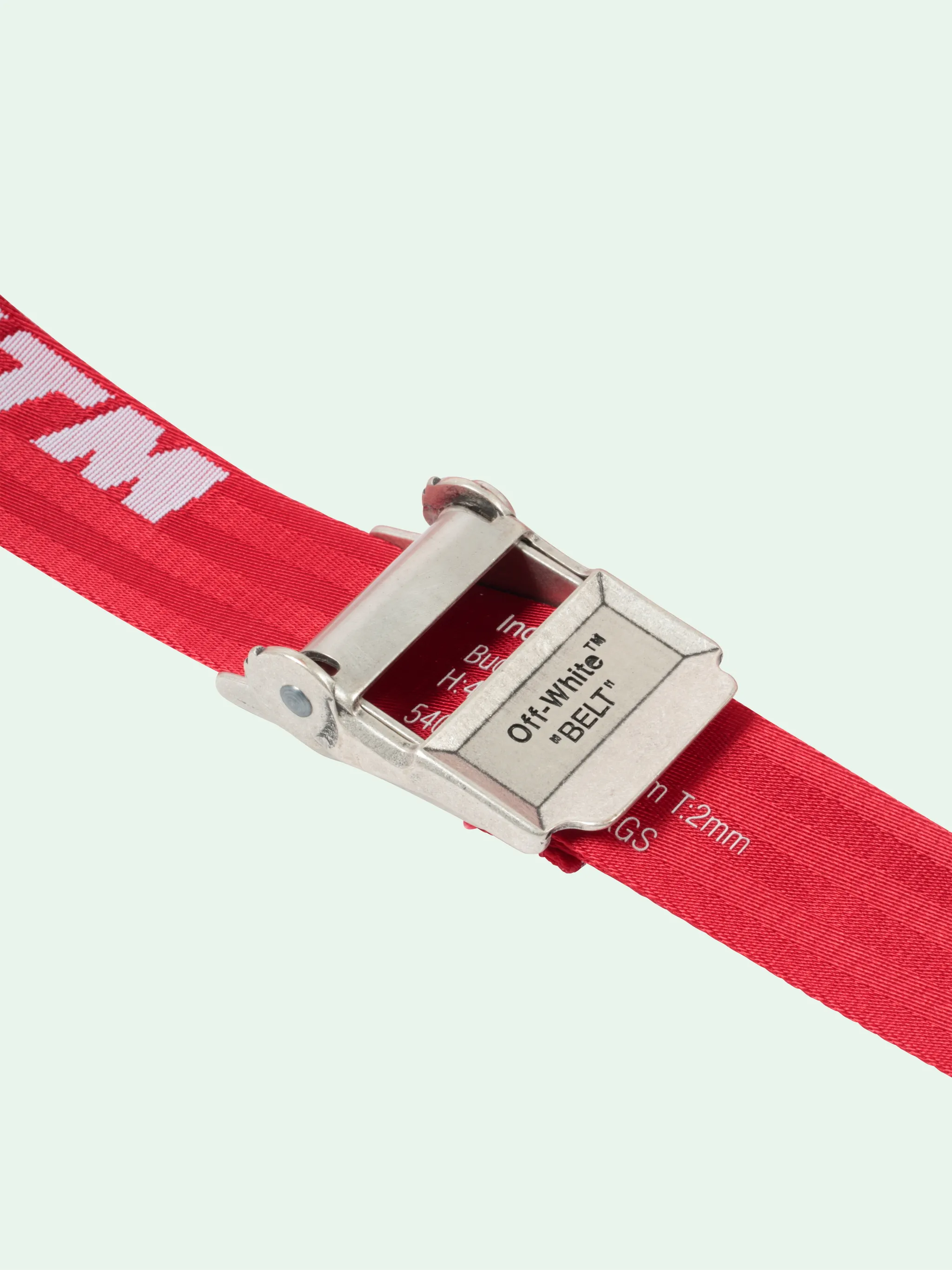 off white belts red