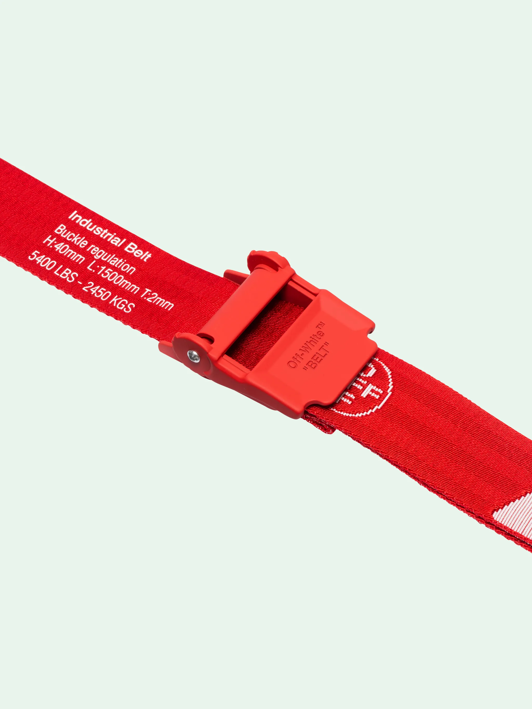 off white belts red