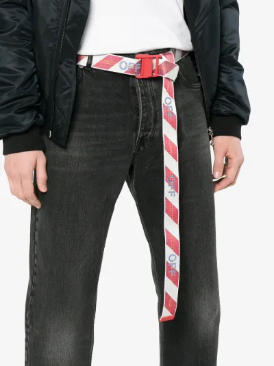 off white belt pants