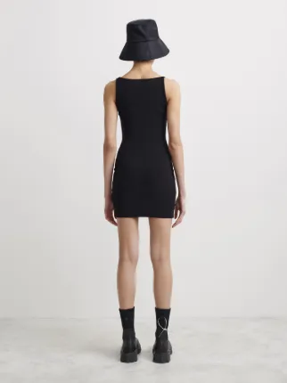 Ribbed Dress in black Off White Official GB