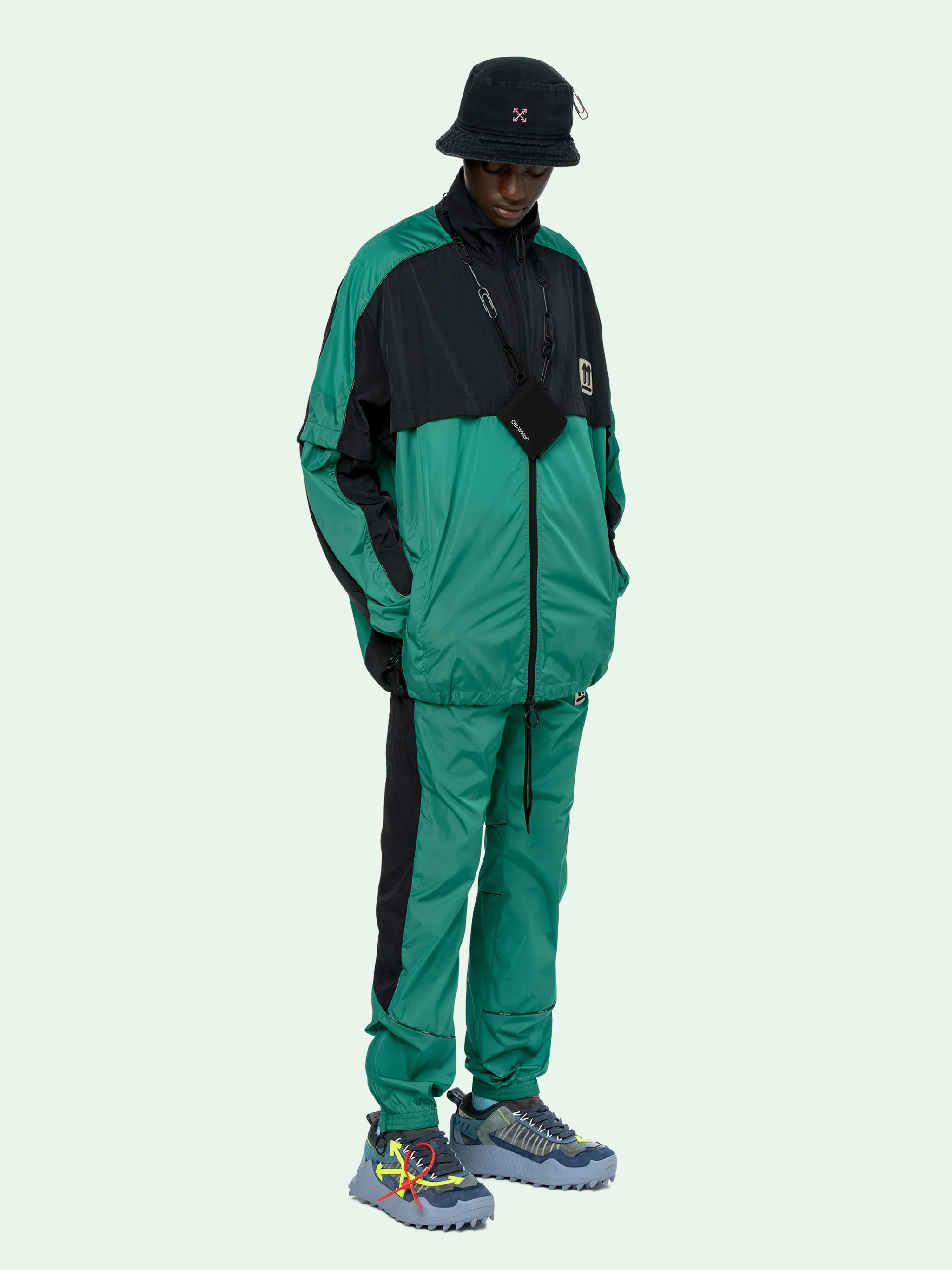 off white green jacket