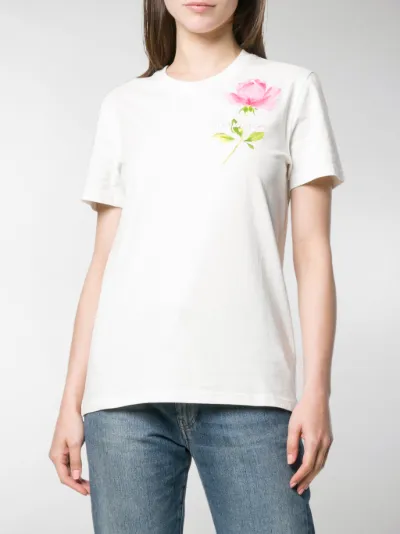 off white rose tee