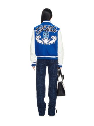 Off white outlet varsity jacket blue