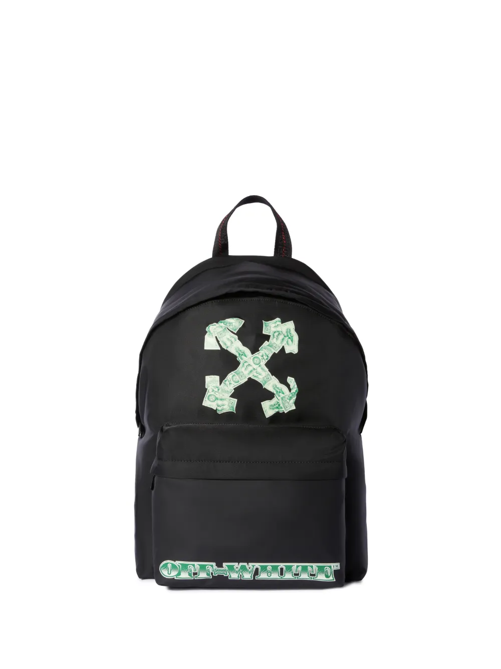 Rucksack mit Geld-Pfeil