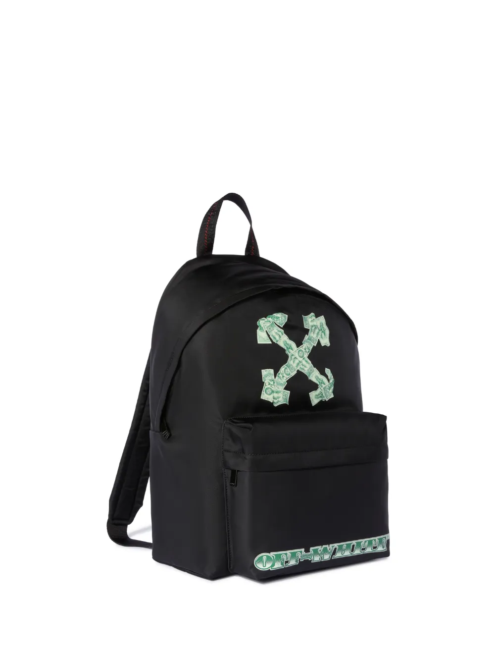 Rucksack mit Geld-Pfeil