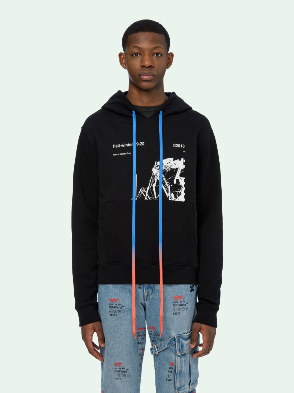 off white long hoodie