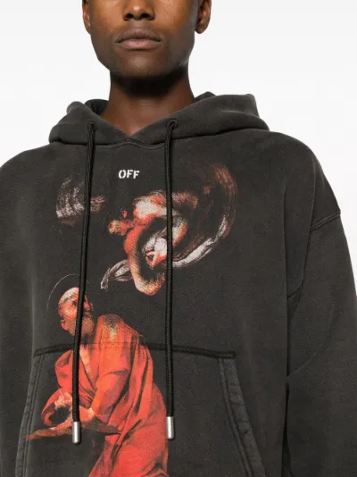【Off White】 Matthew Hood Off-White Matthew Cotton Hoodie | Black | FARFETCH