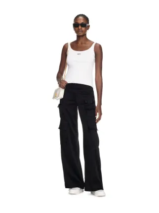 VIP【関税送料無料】希少 OFF-WHITE BLACK CARGO PANTS Satin Toybox Cargo Pants in black | Off-White™ Official US
