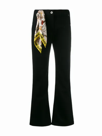 off white flare jeans