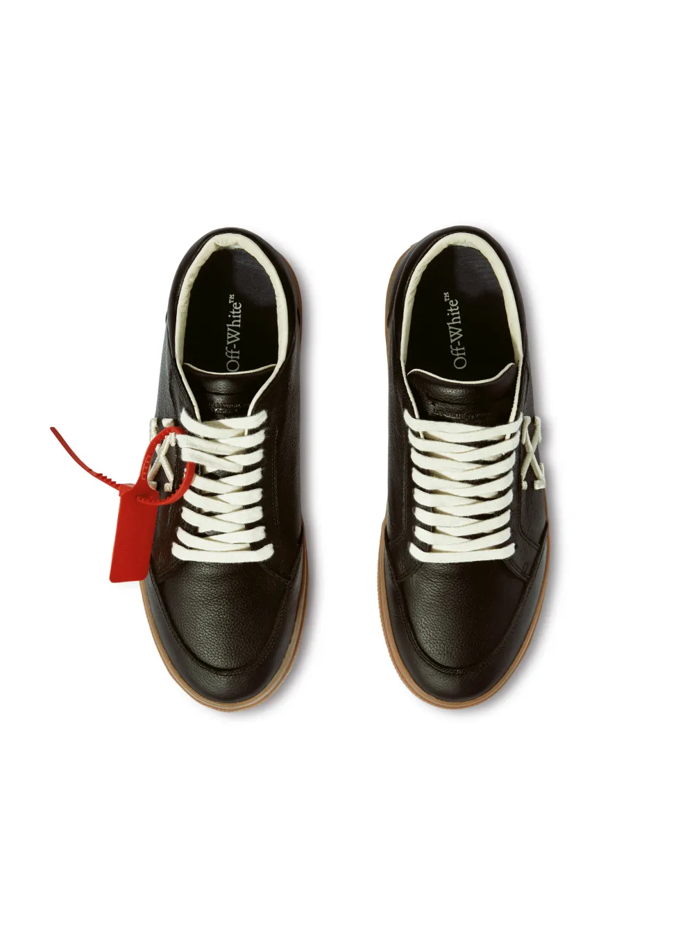 SCHWARZ/ELFENBEIN VULKANISIERTES LEDERSNEAKER
