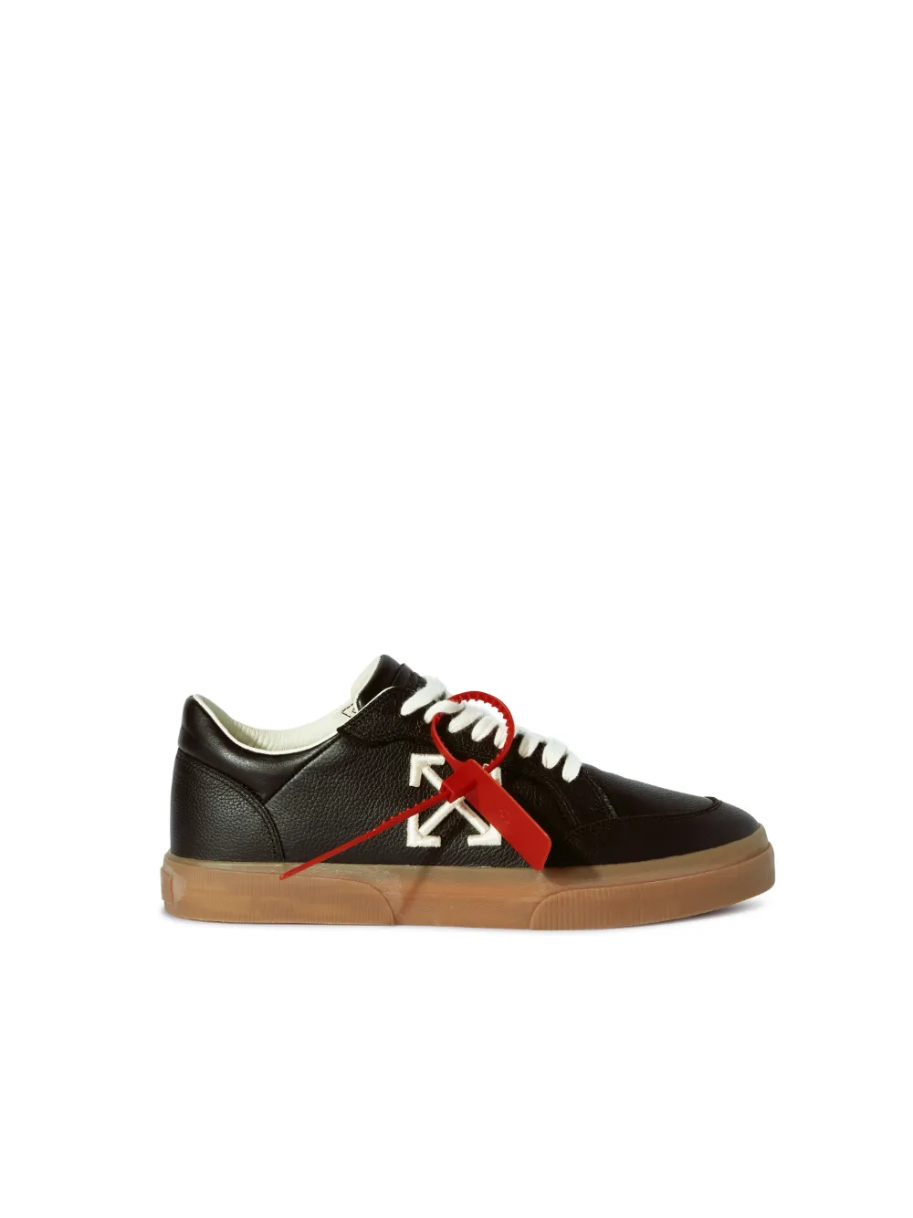 SCHWARZ/ELFENBEIN VULKANISIERTES LEDERSNEAKER