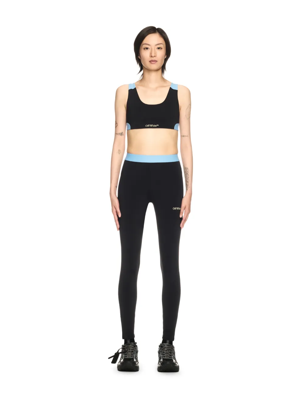 SCHWARZE COLORBLOCK LEGGINGS