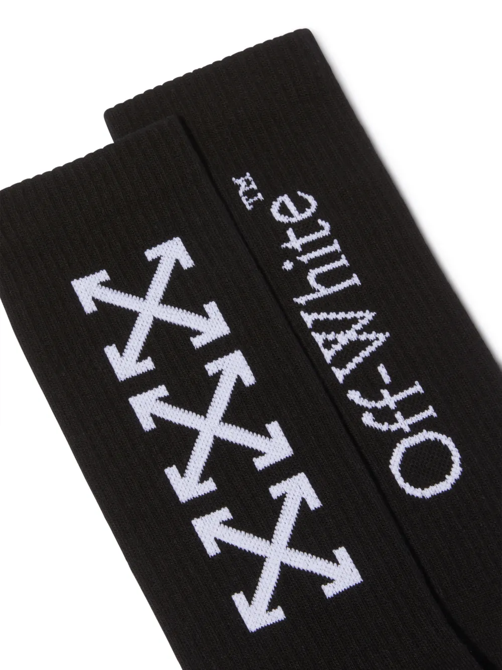 SCHWARZE LANGE SOCKEN MIT 3 PFEILEN