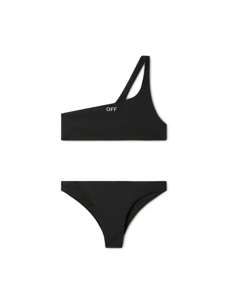 SCHWARZER ONE-SHOULDER BIKINI