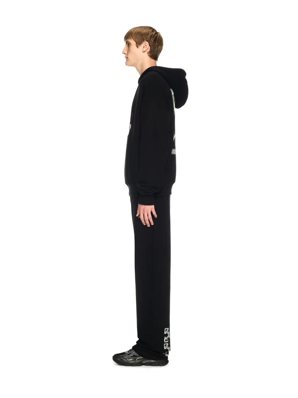 SCHWARZER VIBE HOODIE MIT PFEIL