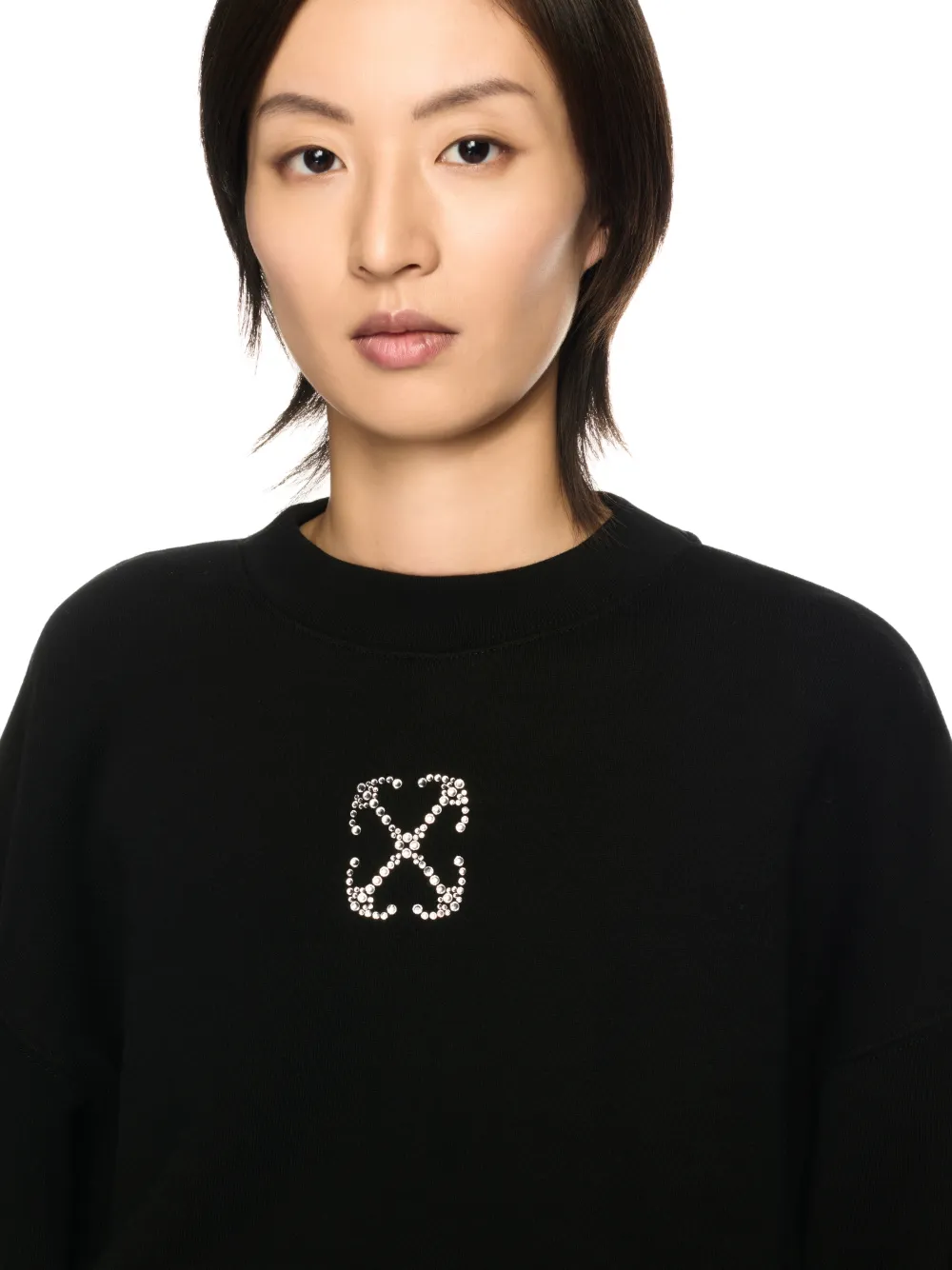 SCHWARZES PFEIL JEWEL CROPPED SWEATSHIRT