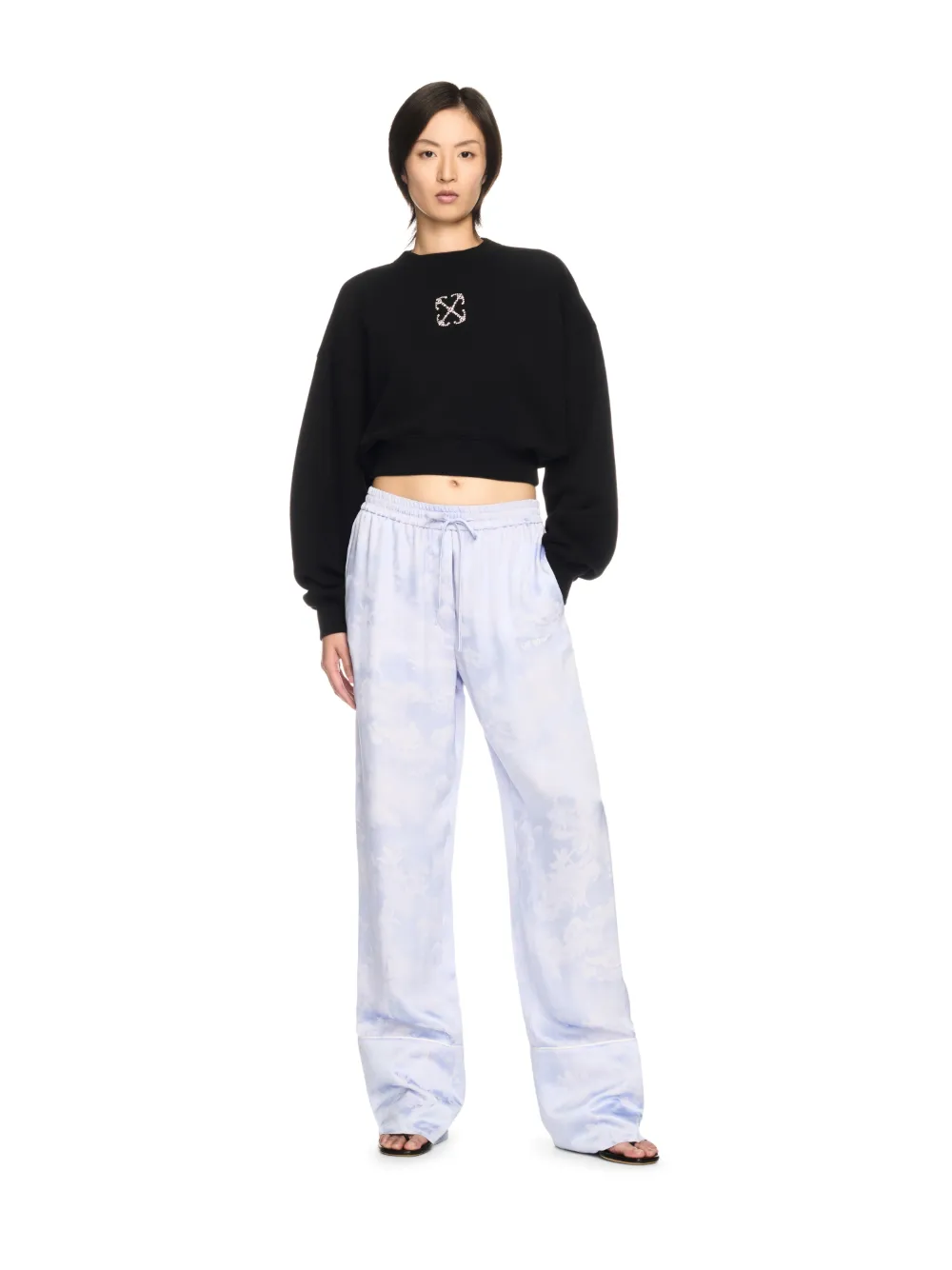 SCHWARZES PFEIL JEWEL CROPPED SWEATSHIRT