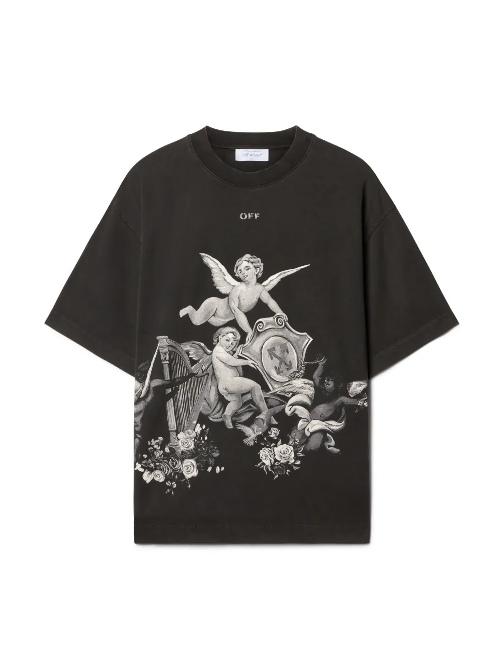SCHWARZES VINTAGE PUTTI T-SHIRT