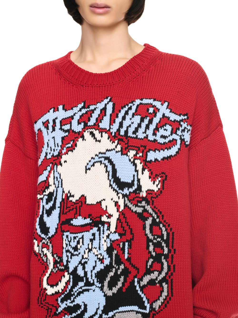 SCORPIO CHUNCKY KNIT CREWNECK in red Off White Official GB