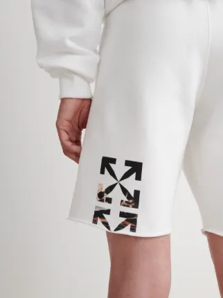 off white gradient shorts