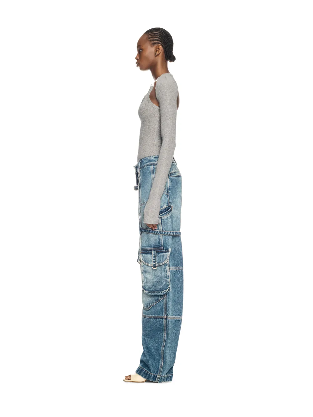 SILBERNES LUREX-HEMD