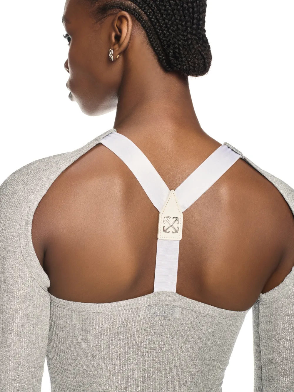 SILBERNES LUREX-HEMD
