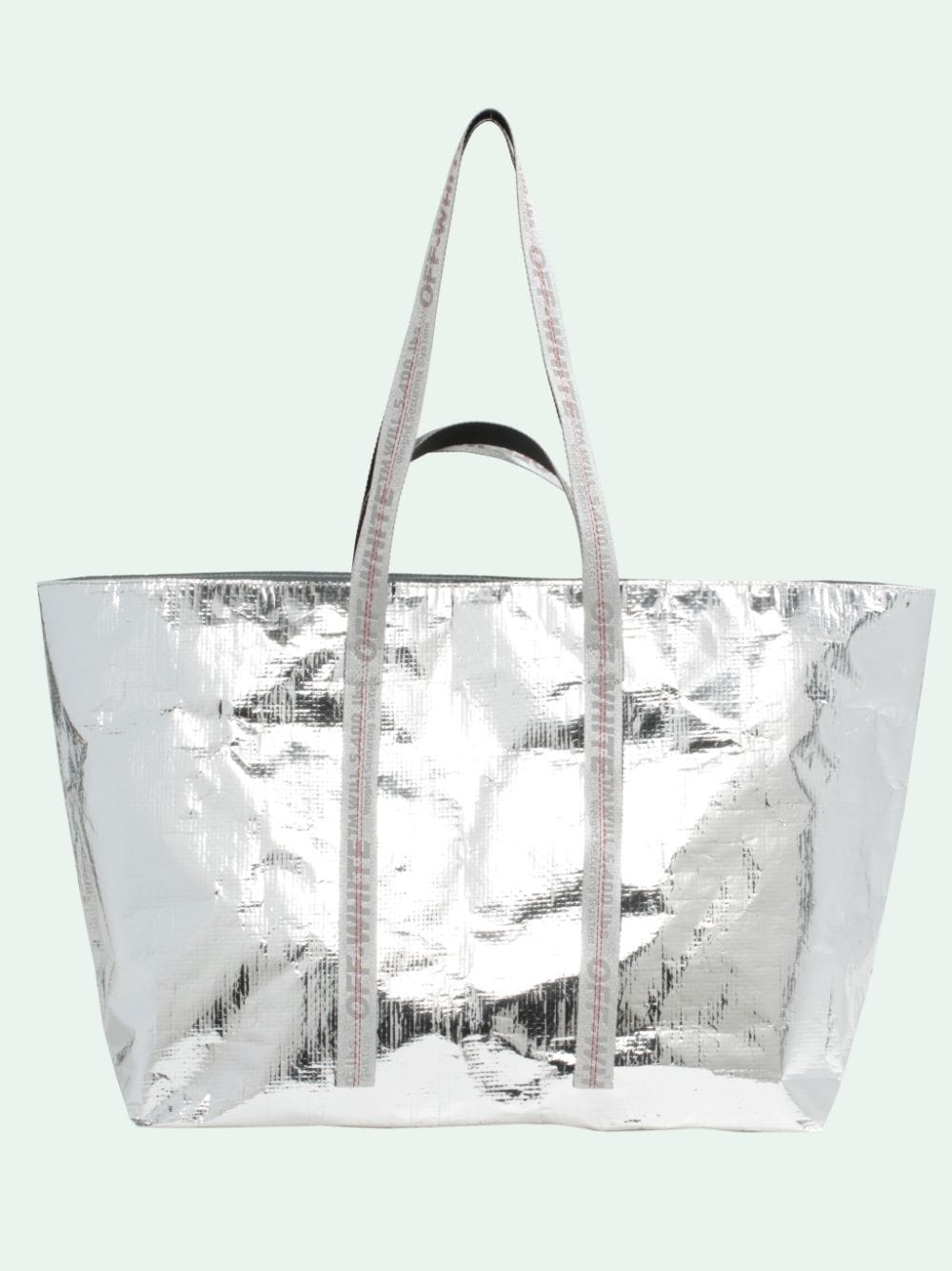 Off white best sale tote bag silver