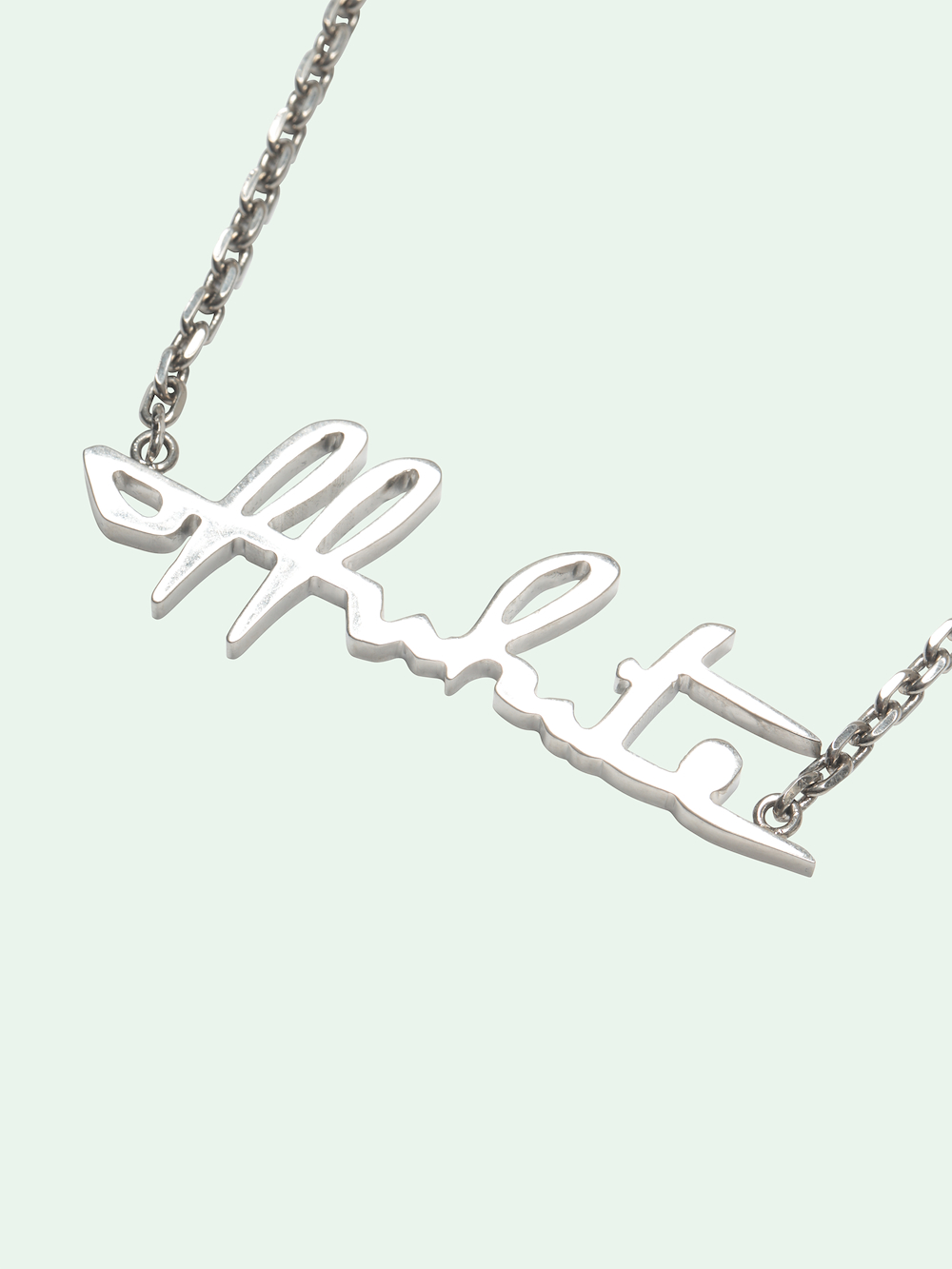 SILVER LOGO NECKLACE secondary image