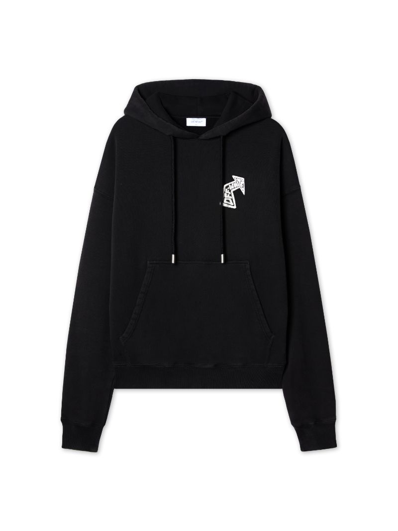 Off white black hoodies best sale