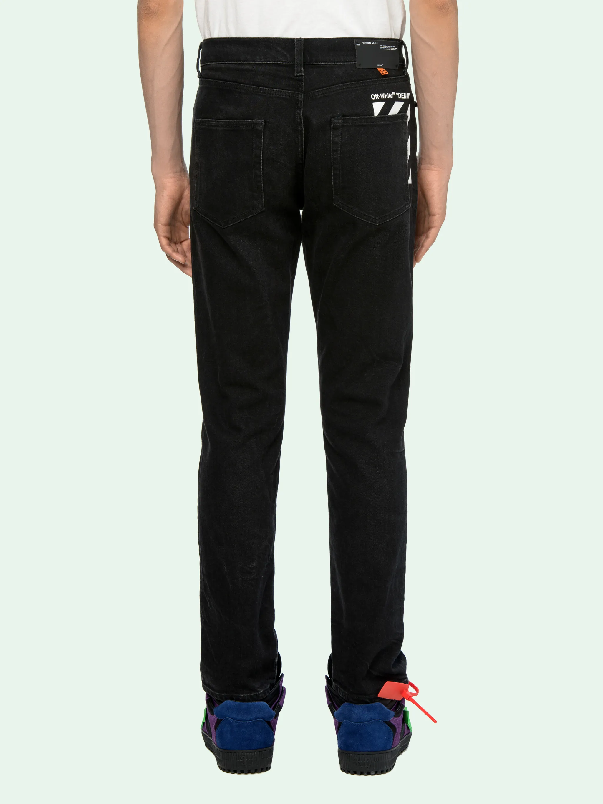 off white skinny pants