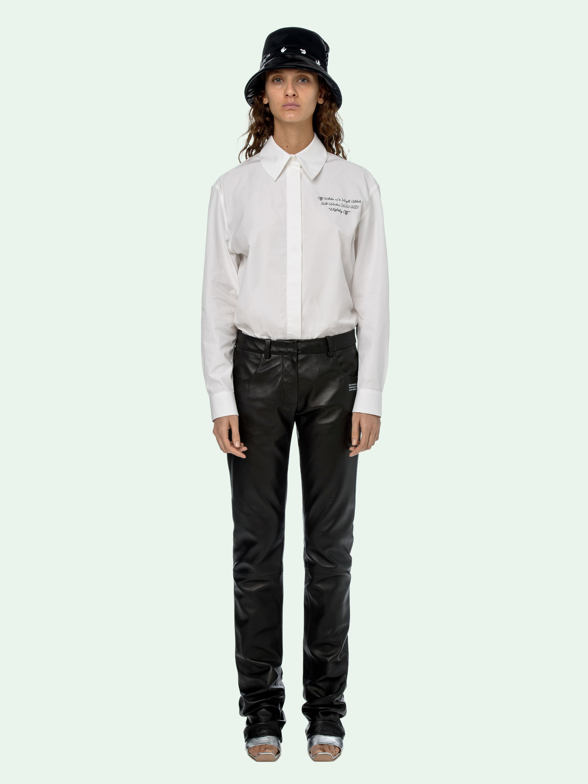 off white flared pants