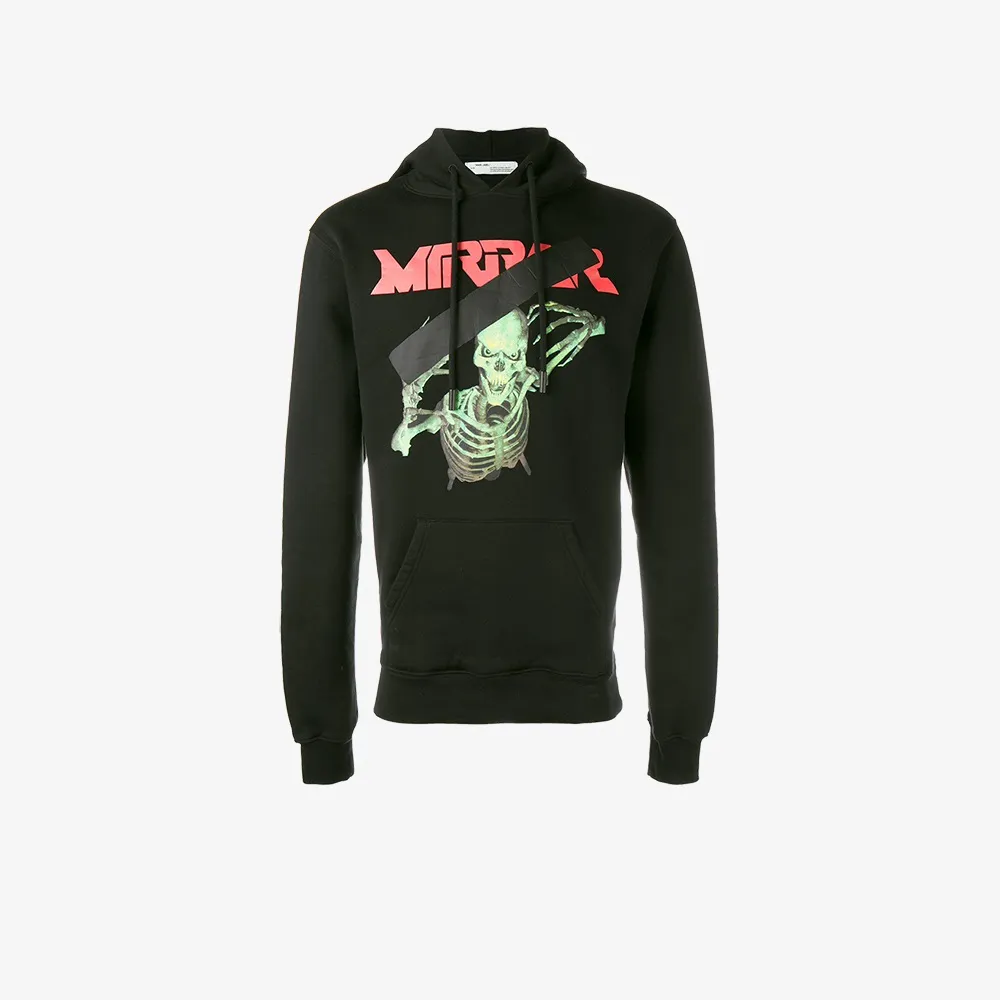 off white skull hoodie