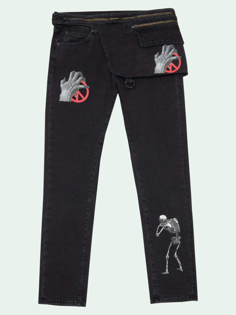 SLIM 5 POCKET DENIM PANTS in black | Off-White™ Official US