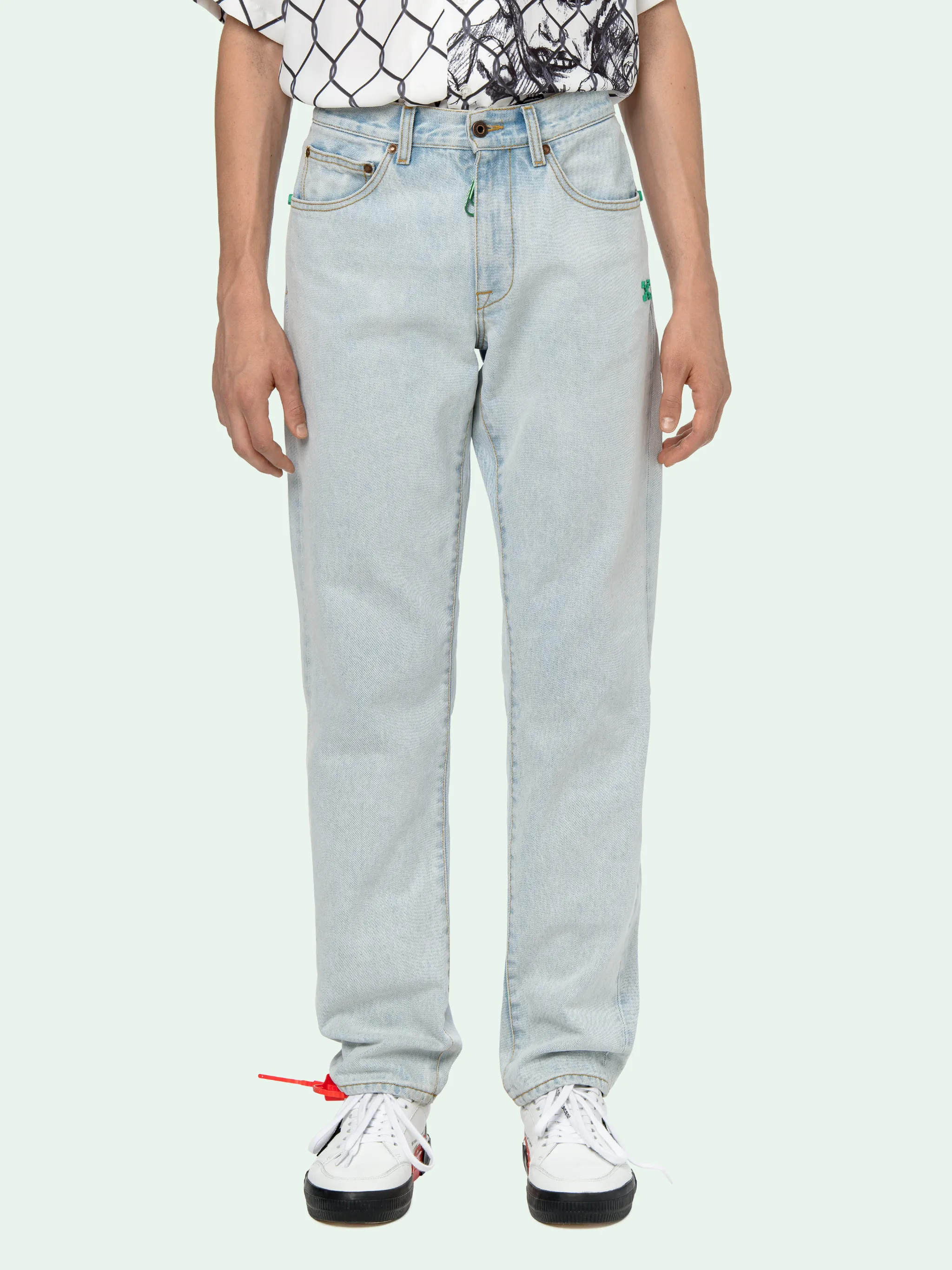 bleached white jeans