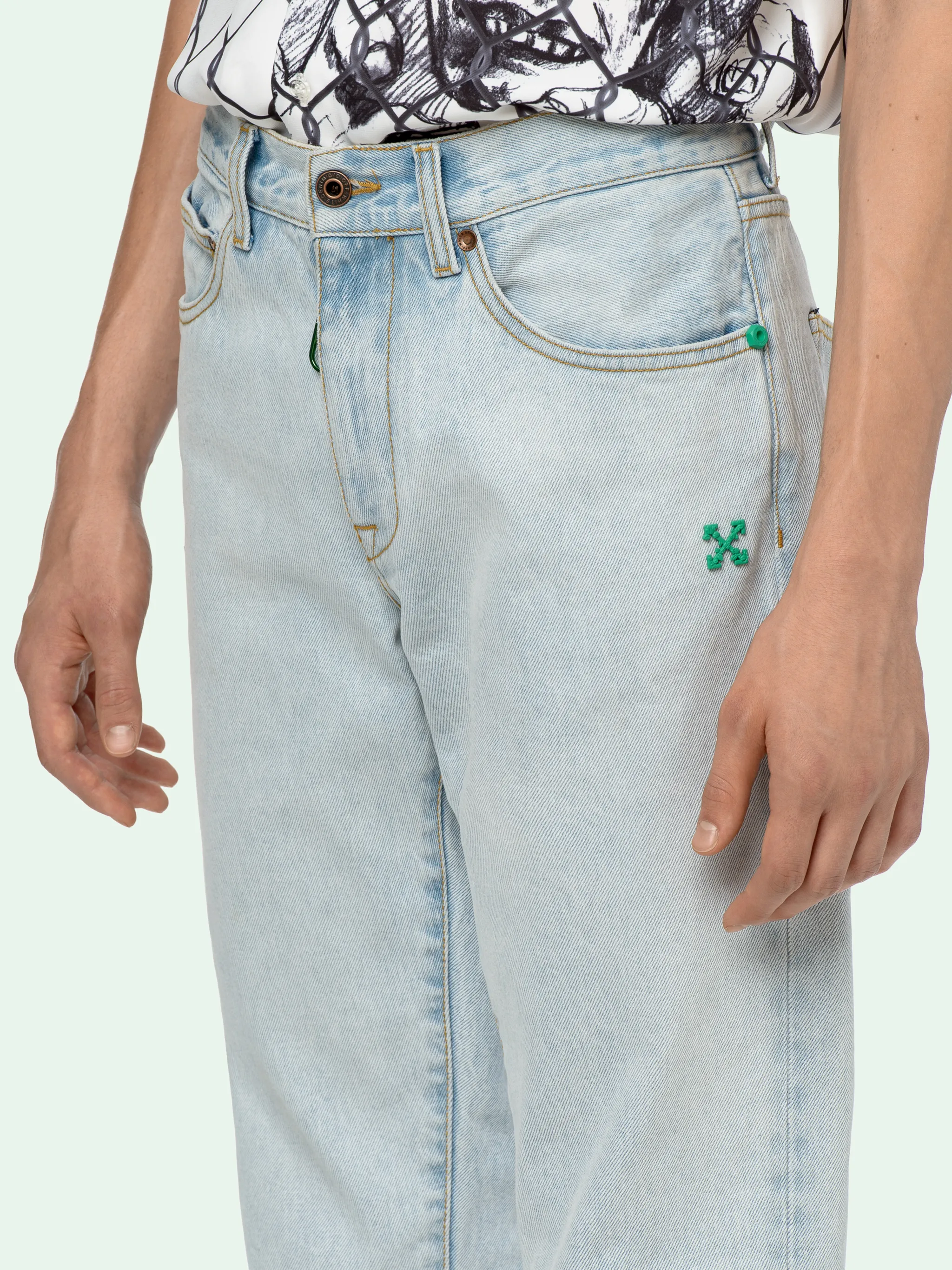 bleached white jeans