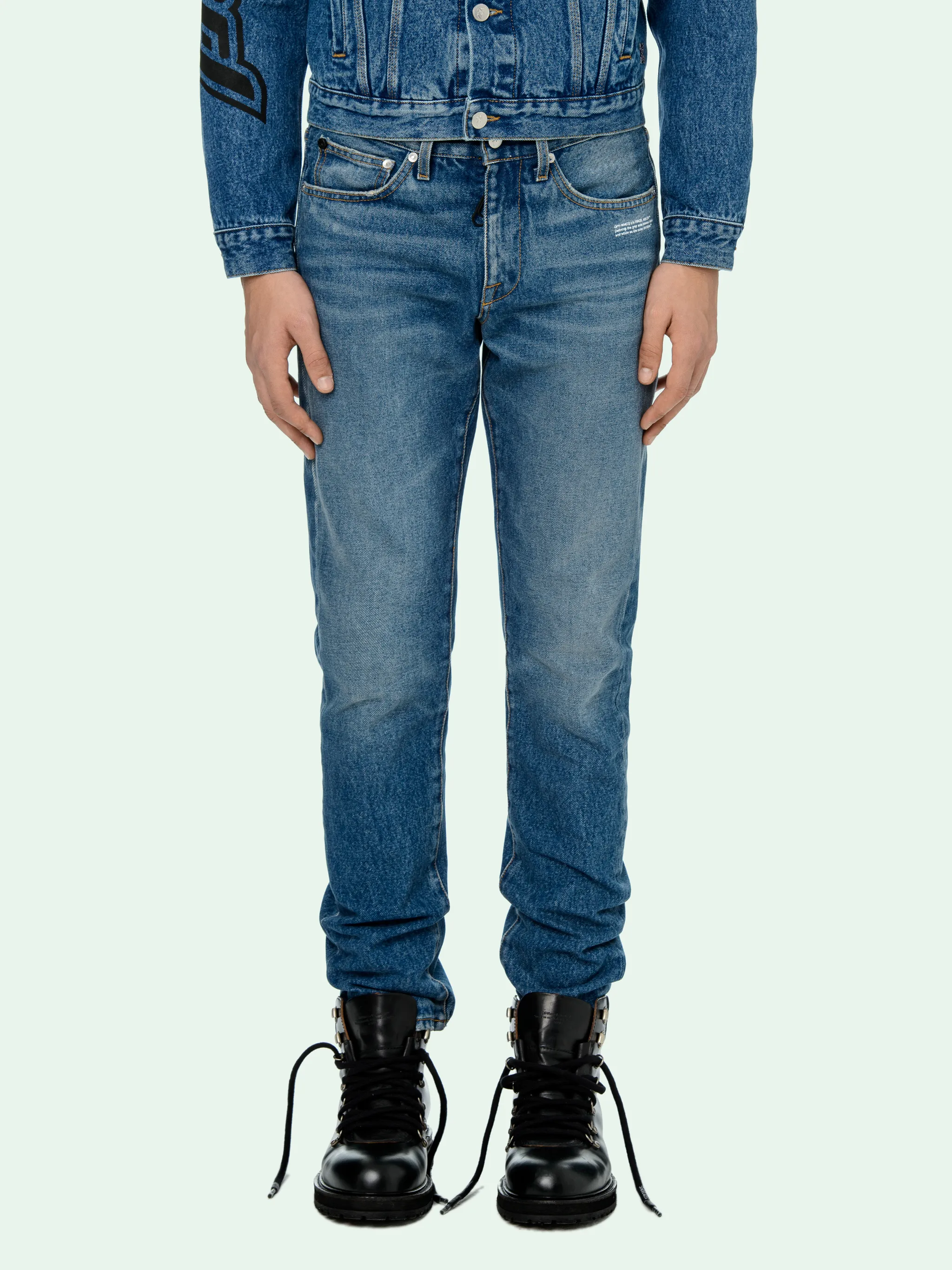 off white slim jeans
