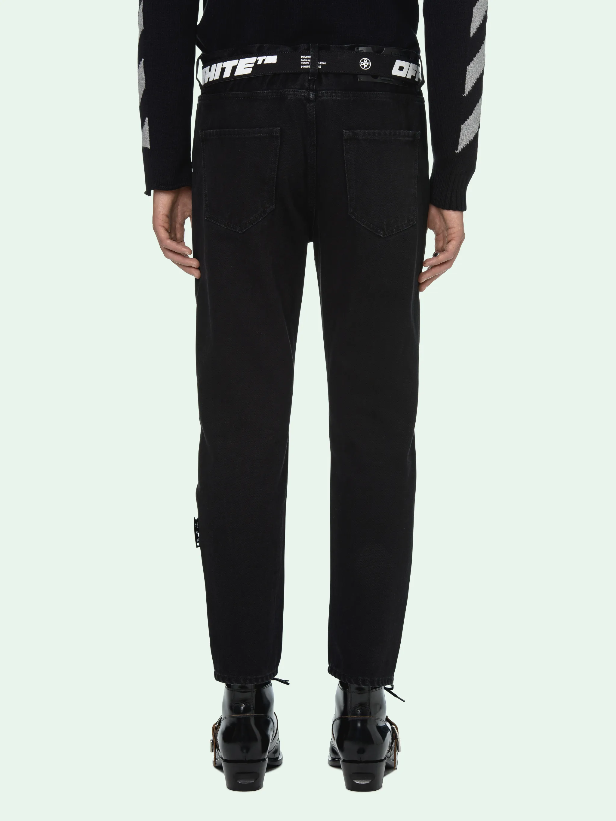 off white slim fit jeans
