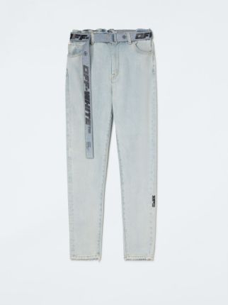 SLIM FIT JEANS WITH BELT in blue | Off-White™ Official US