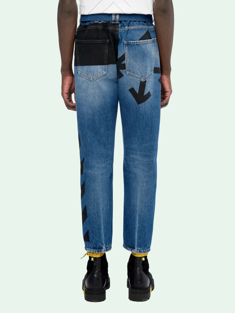 Off white low crotch jeans hotsell