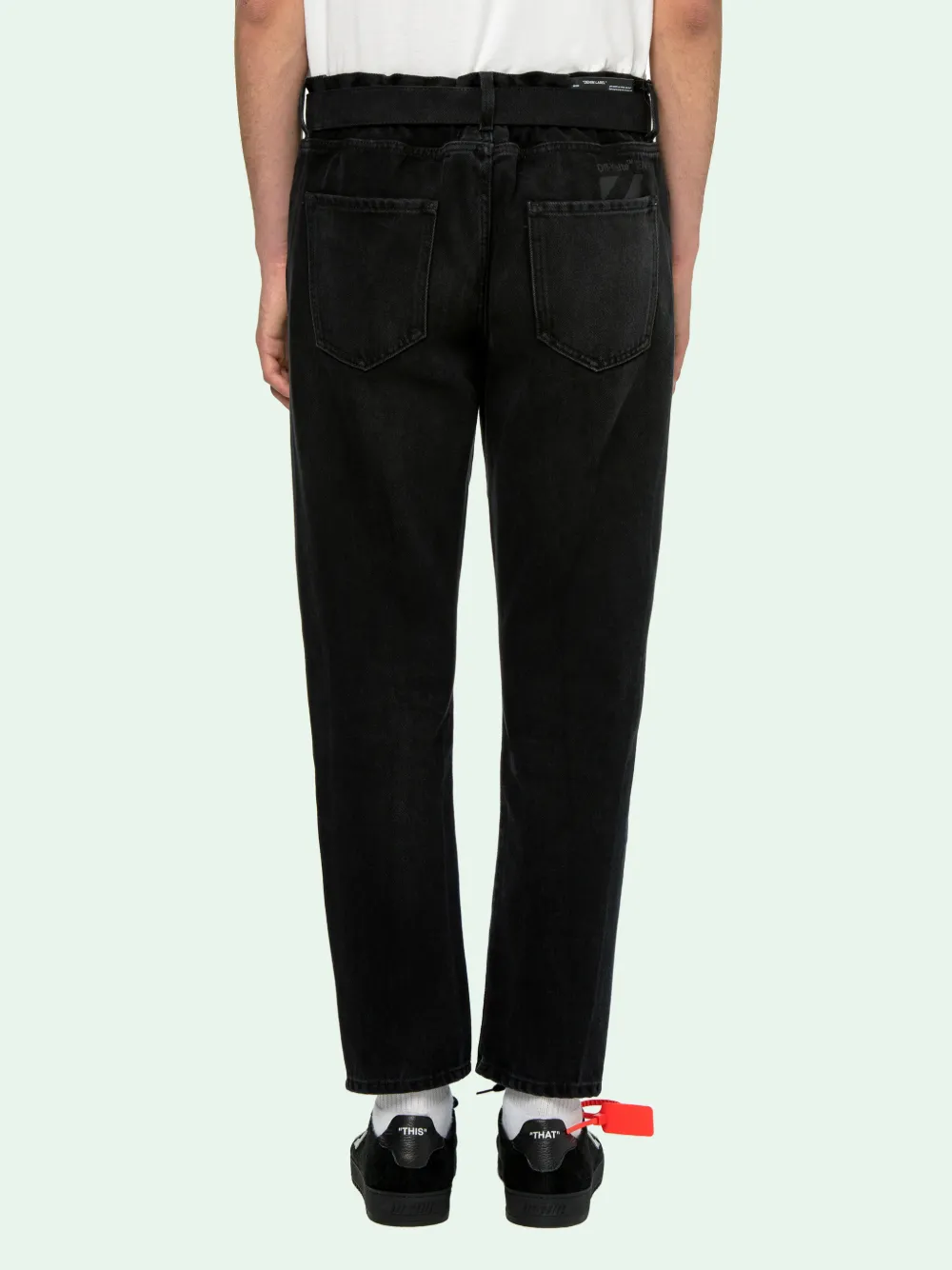 Off white best sale low crotch jeans