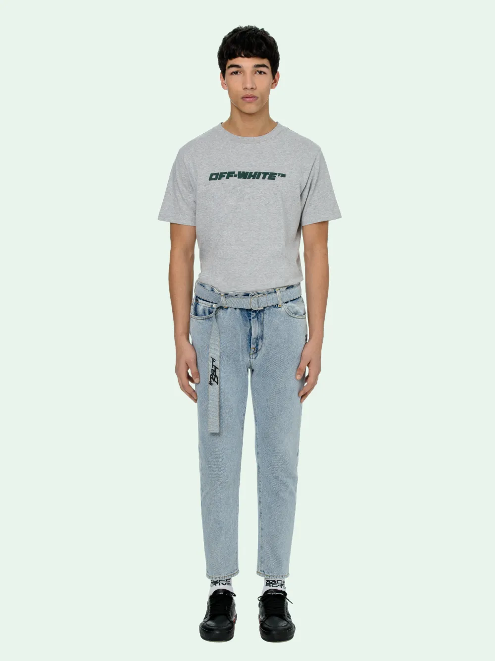 Off white slim fit jeans hotsell