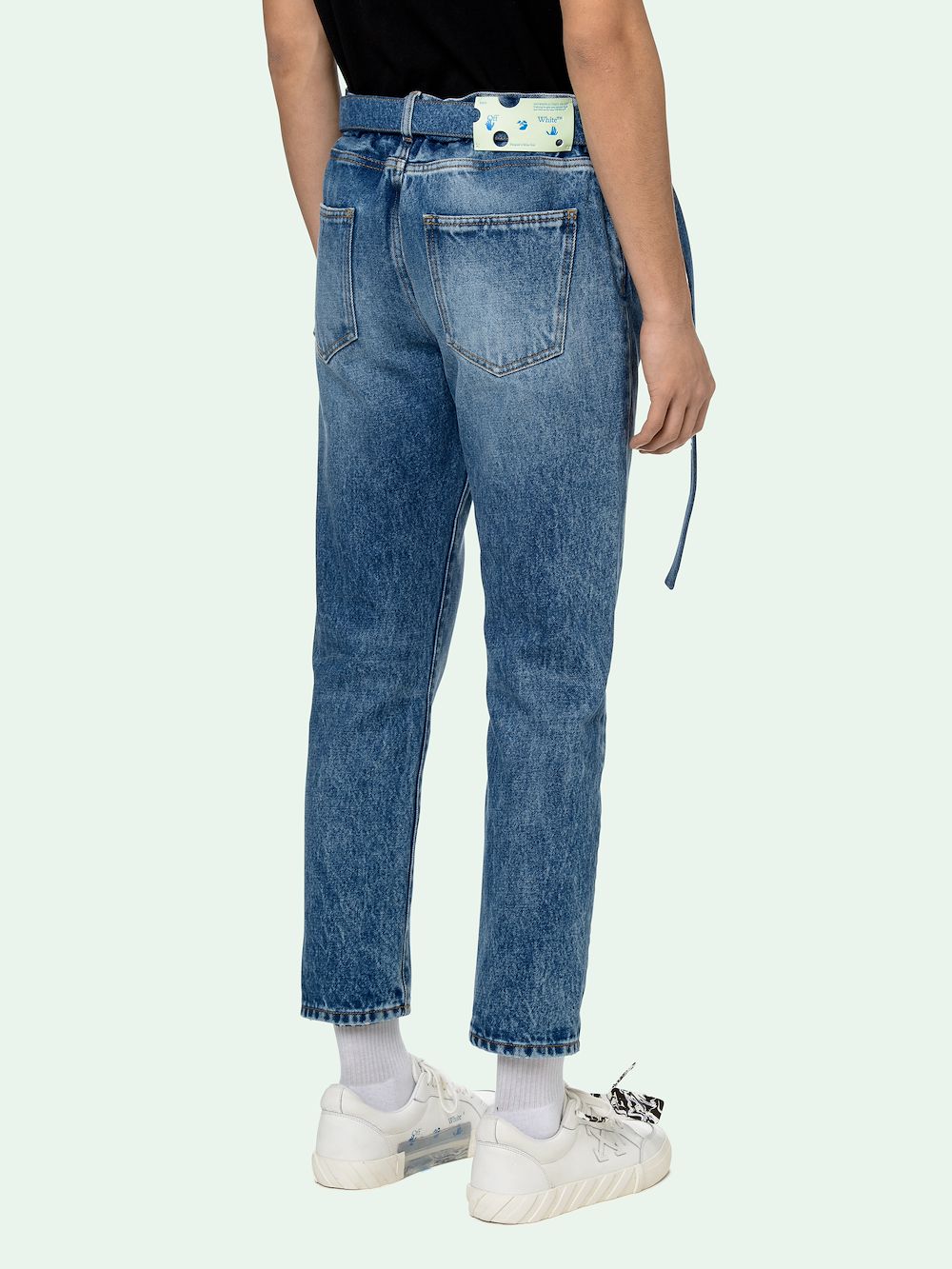 Off white 2025 low crotch jeans